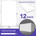 12Pcs 2ft x 4ft PVC Drop Ceiling Tiles, White Smooth Ceiling Panels 24x48in, Moisture Proof Fire-Rated Easy to Clean Reusable, No Sag No Breakage, 24in*48in