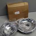 Drip Pan Set for Electric Stoves, 4-Pack - Burner Covers, Includes 2 Large (8 Inch) & 2 Small (6 Inch) Replacement Drip Bowls