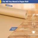 Vanhench 36"x 2400" (200') Brown Wrapping Paper Roll, Bulletin Board Paper Kraft/Craft Paper, Birthday Valentines Bouquet Flower Gift Packing Art Poster Crafting Moving Shipping Supplies, 70GSM 55LB