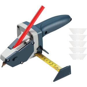 Dry wall cutting tool - gypsum/rock/cardboard cutter, industrial grade alloy blade integrated hand tool, gypsum board cutting tool, all-in-one hand tool with tape measure and utility knife