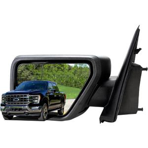 Left Driver Side Mirror for 2021 2022 2023 2024 2025 F150 (Power Glass Manual FoldingHeatedMatte Black5-PINS) | Replaces #ML3Z17683UA