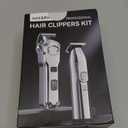 Jack & Rose Clippers and Trimmers Set, Cordless Hair Clippers for Men, Barber Clippers Set (Silvery)