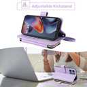 Argyle Wallet Case for Motorola Moto G 5G 2025 with Wrist/Shoulder Strap, 9+ Card Slots Zipper Purse Luxury PU Leather Stand Checkered Cell Phone Cover for G5G 5 G G5 Women Girls Purple