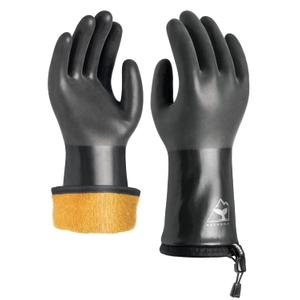 toolant Waterproof Winter Gloves with Grip, Balaena Freezer Gloves for Light Duty Work & Outdoor Adventure, Hiking, Farming, Washing, Ice Fishing, Small (Black)