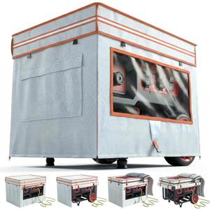 Generator Cover While Running - Heavy Duty Waterproof Generator Enclosure for Most 5000-10000 Watt Outdoor Portable Generators, Compatible with Predator, Westinghouse, Champion, Size 32X24X24In., Beige