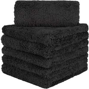 CARCAREZ Premium Microfiber Towels, Car Drying Wash Detailing Buffing Waxing Polishing Towel with Plush Edgeless Microfiber Cloth (Black)