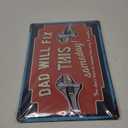 LANOLU Dad's Garage Metal Sign 'Will Fix This Someday' - Perfect for Decor, Gifts, Papa's Workshop Accessories - Vintage Tin Sign 12x8"