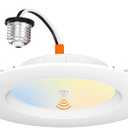 Amico 5/6 inch Motion Sensor Recessed Light, 12.5W=100W, 950LM, 2700K/3000K/4000K/5000K/6000K Selectable, LED Retrofit Can Lights, IC Rated - ETL & FCC, White