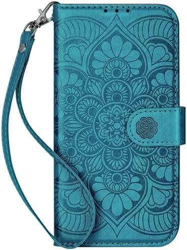 Ateeky Wallet Case for iPhone 16 Plus,[RFID Blocking] 3 Card Holder Stand with Credit Card Slot PU Leather Magnetic Protective Flip Cover for iPhone 16 Plus (Blue)