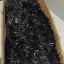 KTKDE 7.5ft Black Christmas Tree Artificial Halloween Tree Decorations with 1,450 Tips-1pcs Treetop Star, Pencil Christmas Tree Indoor Holiday Party Decorations