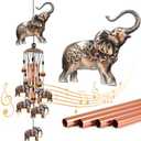 Wind Chimes for Outside, Elephant Gifts for Women, Elephants Decor, Birthday Gift for Mom Grandma, Windchimes Clearance Outdoor, Garden Patio Yard Decorations