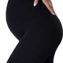 POSHDIVAH Women's Maternity Leggings Over The Belly Pregnancy Yoga Pants Active Wear Workout Leggings (Beige, S)