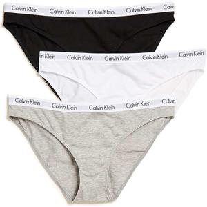 Calvin Klein Women's Carousel Logo Cotton Stretch Bikini Panties, 3 Pack M