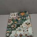 Amearea Vintage Design Area Rugs for Living Room, 4x6 Machine Washable Floral Collection Traditional Bedroom Rug, Low Pile Cute Kids Room Print Carpet, No Slip Office Kitchen Home Decor, Green