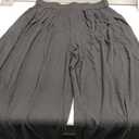 QGGQDD Wide Leg Palazzo Pants for Women - Casual Soft High Waist Lounge Pants Loose Comfy Stretchy Trousers (Large, Black)