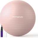 FITMIND_ Extra Thick Exercise Ball Yoga Ball 22in/26in/30in for Workout Pregnancy Stability,Anti-Burst and Slip Resistant Swiss Ball with Pump for Yoga, Pilates, Fitness,Birthing,Physical Therapy (pink)