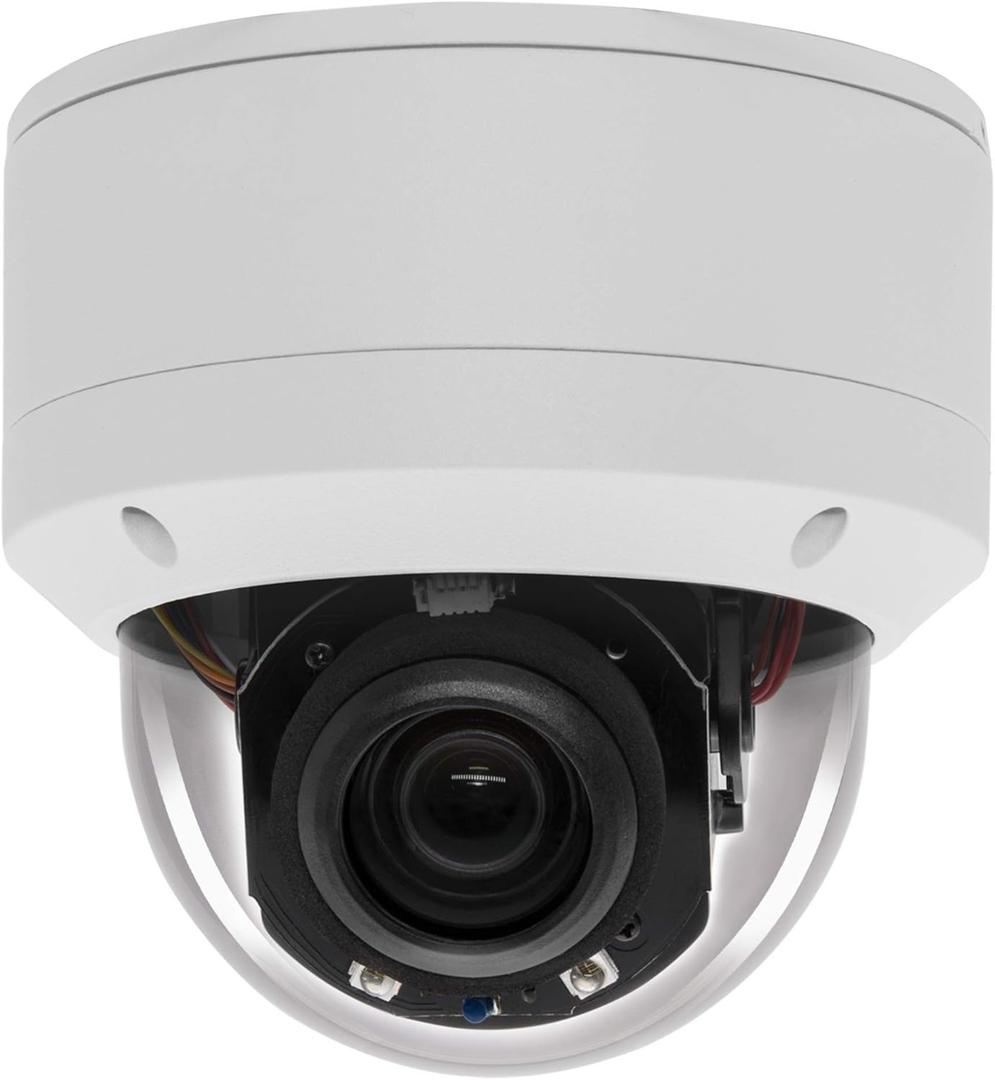 H.265 HD 1080P Security POE PTZ Dome Camera, Hikvision Compatible Indoor/Outdoor 2.7-13.5mm Motorized Lens 5X Zoom, Audio in,Pan 355 Tilt 90, Waterproof IP66 98ft Night Vision,Motion Detection