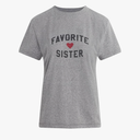 Women's Favorite Sister Tee Grey, Size L