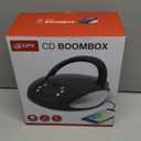 GPX, Inc. Portable Top-Loading CD Boombox with AM/FM Radio and 3.5mm Line in for MP3 Device - Black