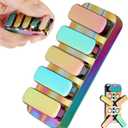 Fidget Toys for Adults, Metal Fidget Slider EDC Magnetic Haptic Fidget Clicker with 3 Noise Levels, Loud-Quieter-Quiet Adults Fidget Toy, Office Class Desk Magnetic Toys, Relief Stress and Anxiety