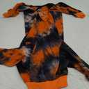 Dog Pajamas for Large Dogs Cotton Tie dye Pet Clothes Dog Onesie Jumpsuit Pet Sleeper Shirts Full Coverage Dog pjs (2XL, Black Orange)