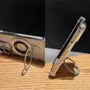 Compatible with iPhone 16 Plus Magsafe Case,Magnetic Ring Kickstand Stand and Military Grade Drop Protection for Silicone Four Corners Shockproof Case for iPhone 16 Plus -Silvery