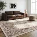nuLOOM 3x5 Becca Traditional Tiled Area Rug, Beige, Faded Transitional Design, Stain Resistant, For Bedroom, Dining Room, Living Room, Hallway, Office, Kitchen, Entryway