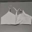 Comper Y Back Adjustable Sports Bra for Women Low Impact Racerback Workout Bras Thin Straps Yoga Bras with Removable Pads, Small