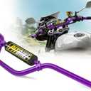 7/8" Pit Bike Handlebars with Foam Pad – Motorcycle Handlebars for CRF YZF KXF KLX RMZ DRZ Dirt Bikes, ATV, Quad, E-Bike Mods,T6 Aluminum 7/8 Motorcycle Handlebar Upgrade (Purple)