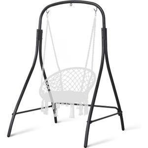 SUNCREAT Hammock Chair Stand, Heavy-Duty Steel Hammock Stand, 400 lbs Capacity, Adjustable Height, Dual-use Swing Stand for Outdoor Indoor, Hammock Chair not Included, Black