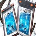 TORRAS 2 Pack IPX8 Waterproof Phone Pouch Floating, Underwater Screen Touchable, Waterproof Phone Case with Lanyard for iPhone 17 Pro Max 16 15 S24, Cell Phone Dry Bag Cruise Essentials 7.0", Black