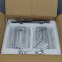 Hardwired Crystal Wall Sconces Set of Two - Dimmable Wall Light Fixtures 3000K, Warm White, for Hallway, Bathroom, Living Room, Bedroom, Black, 20.1 Inch