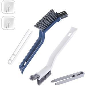 2 Pack Hard Bristle Crevice Cleaning Brush, Multifunctional Gap Cleaning Brush Supplies for Kitchen, Bathroom, Corner, Grout, Sink, Cup, Teapot, Bottle, Blender