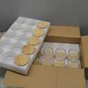 30 Pack 4oz Clear Candle Jars, Small Wide Mouth Glass Empty Jars with Bamboo Lids for Making Candle, Bulk Container