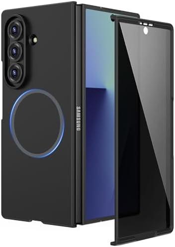 Ruky Magnetic Case for Z Fold 7, with Privacy Screen Protector, Z Fold 7 Case [Compatible with MagSafe], Slim Thin Protective Full Body Phone Cover for Samsung Galaxy Z Fold 7 5G, Black