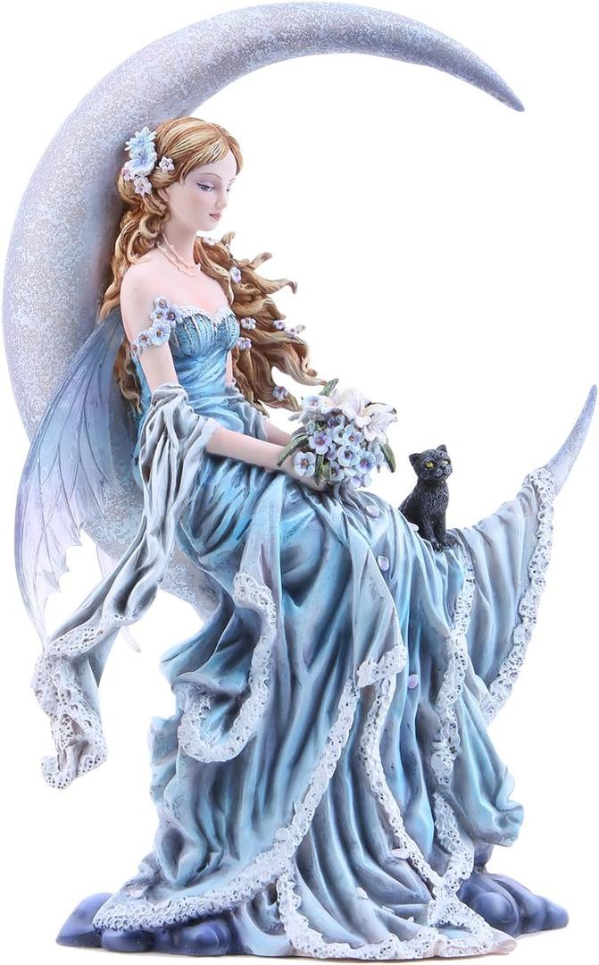 Pacific Giftware Four Elements Celestial Moon Fairy Figurine Earth Wind Frost Fire Collectible Figurine Nene Thomas Art Inspiration Official Licensed Collectible 12 Inch Tall (Wind) (Multicolor)