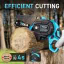 Aokia Electric Cordless Mini Chainsaw,20V Chainsaw Handheld & Portable Power Chain Saw for Tree Trimming Pruning Garden & Yard Work Battery Chain Saw Gifts for Men Women Dad Blue