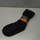 Heat Logic Cable Chenille Sherpa Trim Cabin Sock, Ultra Soft Winter Women Socks-Black