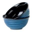 JINGUS Serving Bowls, 60oz Ceramic Mixing Bowls Set of 2 for Baking Cooking Kitchen Party, 8.4 inch Large Durable Bowls for Soup Salad Ramen Pho Fruit Cereal Popcorn, Microwave & Dishwasher Safe, Blue