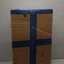 YOUNUOKE Mid-Century Modern Dining Chairs Set of 2, Navy Blue PU Leather Upholstered Kitchen Chairs with Navy Blue Metal Legs, Armless Accent Chair for Dining Room, Guest Reception Room