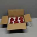 WELLIFE 6 Pcs Red Taper Candle Holder, Glass Candlestick Holder, Red Tapered Candlestick Holders for Party, Wedding Decorations, Table Centerpieces and Christmas