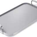 Caraway Double Burner Griddle - 19x12” Griddle Pan - Non-Stick Ceramic Coated - Non Toxic, PTFE & PFOA Free - Oven Safe & Compatible with All Stovetops - Gray