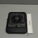 Warmco 10000mAh Portable Travel Fan 7-inch, Max 24H Runtime, Ultra-thin Quiet Rechargeable Battery Operated Desk Fan with Digital Display for Camping, Office, Bedroom, Cruise Essentials (Black)