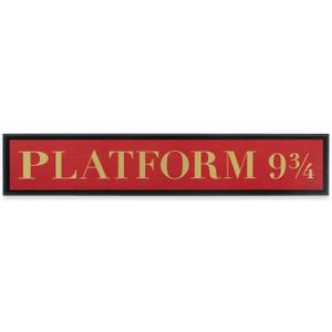 Harry Potter Platform 9 3/4 Wood Wall Decor - Fun Harry Potter Sign for Bedroom or Movie Room (Red)