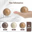 Vesici 6 Pcs Mosaic Sphere Balls Decorative for Bowls, Mosaic Glass Balls Decorative Orbs Table Sphere for Living Room Decor Centerpiece for Vases Dining Table Decor, Diameter 2.4 Inch(Classic Colors)