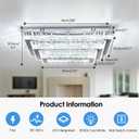 Finktonglan Modern Crystal LED Ceiling Light Fixture 20 Rectangular Flush Mount Chandelier Ceiling Lights 3-Tiers Stainless Steel Ceiling Lamp Fixtures for Living Room Dining Room(6500K Cool White)