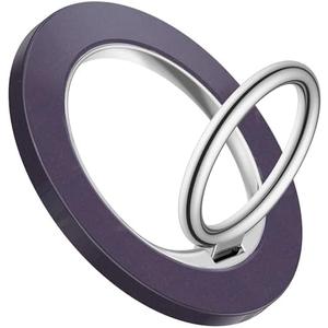 GVIEWIN Magnetic Phone Ring Holder - Compatible with MagSafe Grip, [Super Magnet] 360° Rotatable Adjustable Kickstand, Mag Safe Stand for iPhone 16 Pro Max/Plus/15/14/13(Purple)