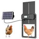 Automatic Chicken Coop Door, LCD Display Aluminum Alloy Automatic Chicken Door with Timer & Light Sensor, Anti-Pinch & Weather Proof, Solar or Battery Powered