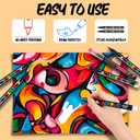 24 Acrylic Paint Markers, Waterproof Paint Pens Brush Tip with No-Bleed Automatic Ink, Fabric Markers for Rock, Metal, Glass, Wood, Canvas, Ceramic, Plastic, DIY Craft, Art Supplies