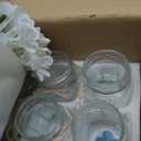 Mason Jars Centerpieces for Tables Bulk, 10 Set - Dusty Blue & White